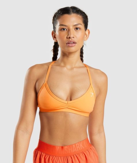 Women's Gymshark Minimal Sports Bra Orange | CA 705N18